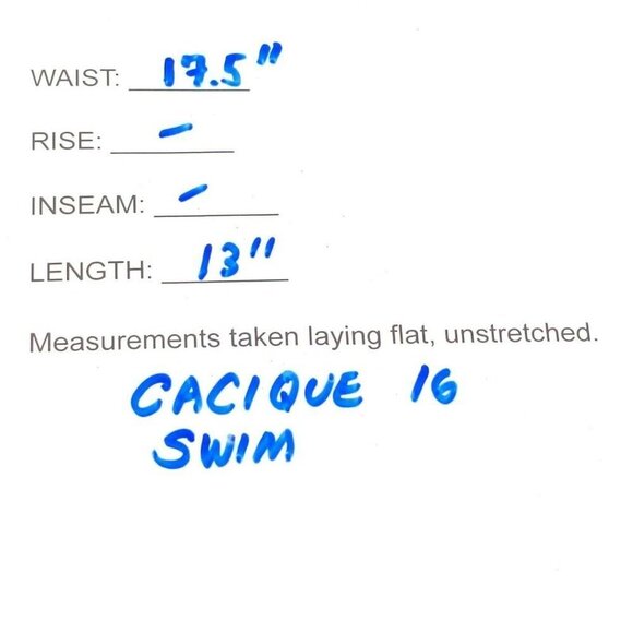 Cacique Swim Skirt Womens 16 Black Slitted Attached Briefs Swim Bottoms New - Picture 6 of 6